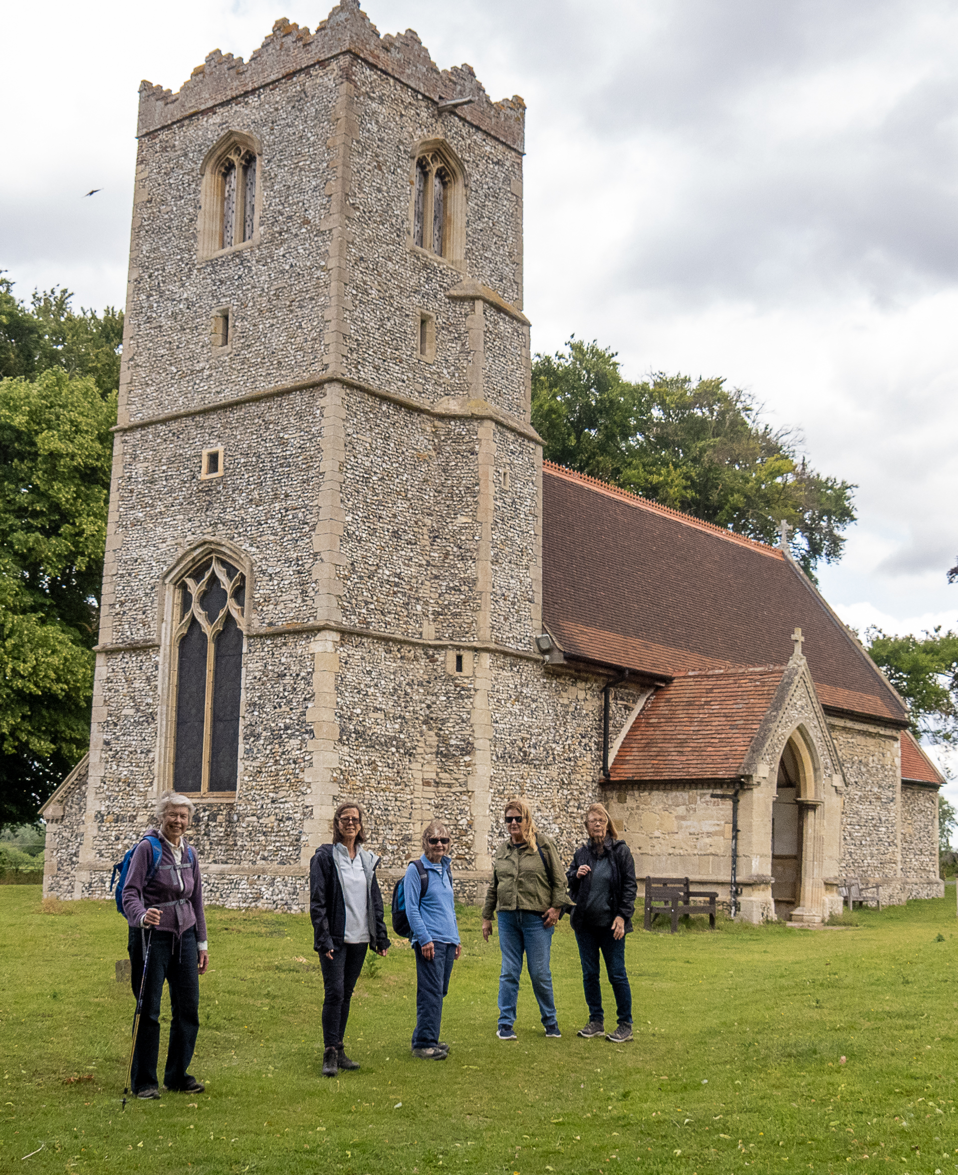 by the church in Lackford
